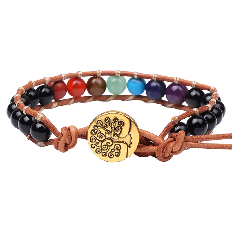 Fashion Woven Bracelet for Women Men Jewelry Accessories Seven Chakras Life Tree Charms Bracelet for Female Yoga Supplies
Fashion Woven Bracelet for Women Men Jewelry Accessories Seven Chakras Life Tree Charms Bracelet for Female Yoga Supplies