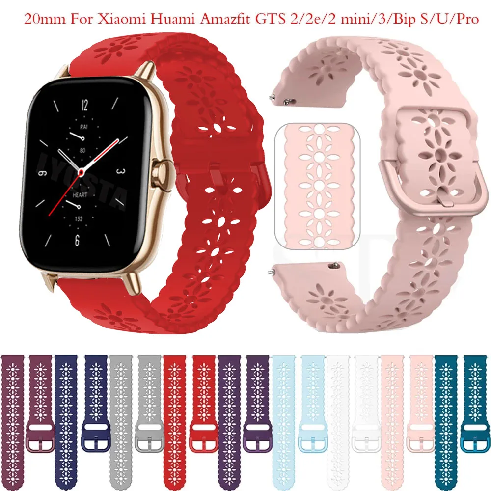 20mmLace Silicone Wristband Strap For Huami Amazfit GTS 3 2/Mini Smart Watchband Sport Bracelet For Xiaomi Amazfit Bip S/U /Pro
20mmLace Silicone Wristband Strap For Huami Amazfit GTS 3 2/Mini Smart Watchband Sport Bracelet For Xiaomi Amazfit Bip S/U /Pro
