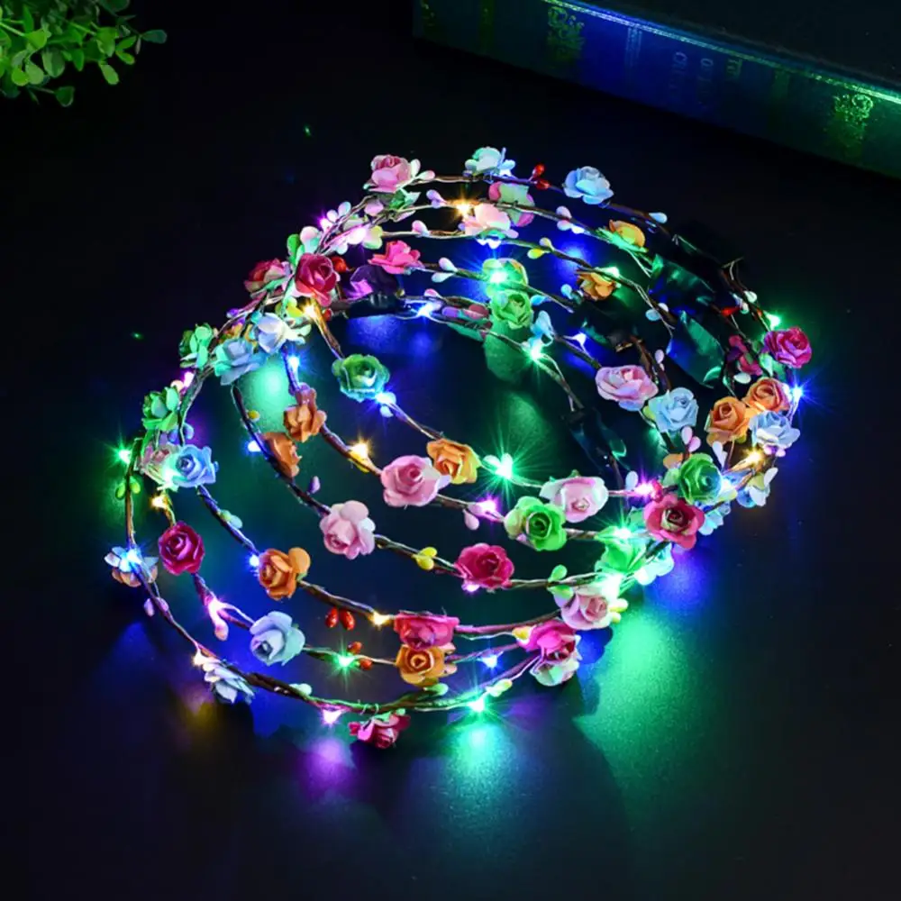 Fashion Women Hairband LED Garland Wedding Party Crown Flower Headband Neon Wreath Girls Birthday Christmas Headband Glow Party
Fashion Women Hairband LED Garland Wedding Party Crown Flower Headband Neon Wreath Girls Birthday Christmas Headband Glow Party