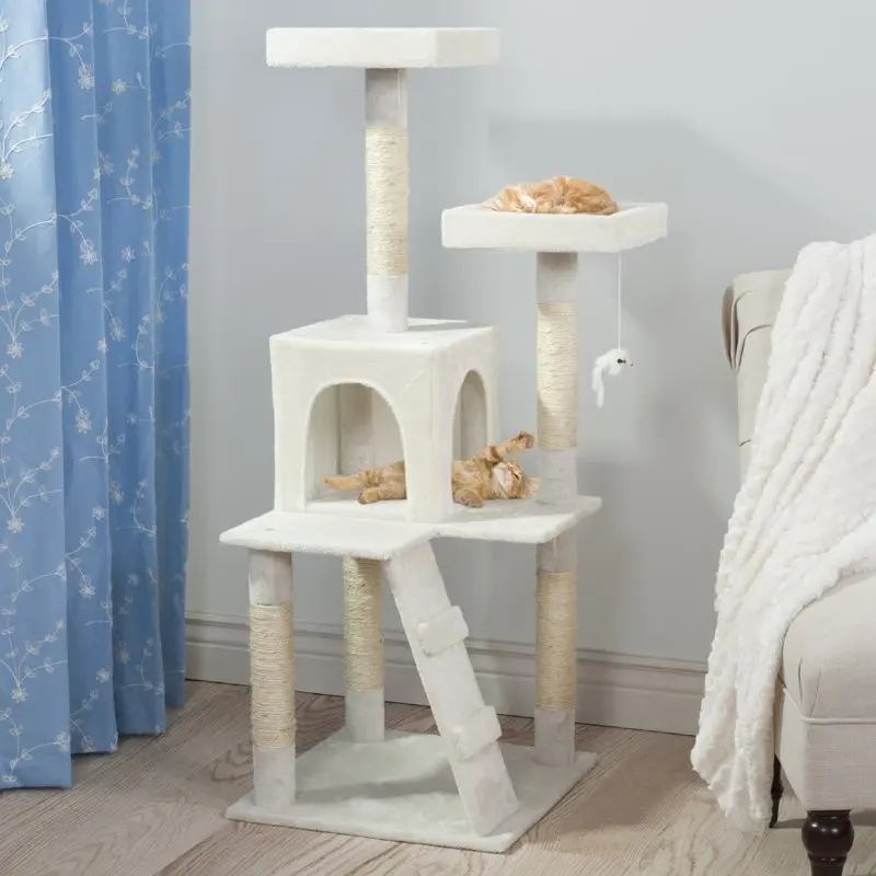 POPTOP 4-Tier Tower - Tree with Napping Perches, Condo, Ladder, 5 Sisal Rope Scratching Posts, and Hanging Toy for Indoor Cats
POPTOP 4-Tier Tower - Tree with Napping Perches, Condo, Ladder, 5 Sisal Rope Scratching Posts, and Hanging Toy for Indoor Cats