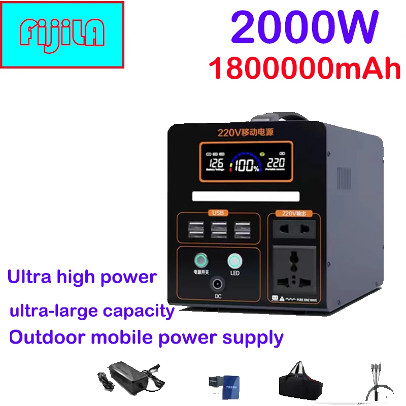 1800000mAh Portable 220v Outdoor Power Bank with Large Capacity for Self-Driving, Camping, and Emergency Backup Power Storage
1800000mAh Portable 220v Outdoor Power Bank with Large Capacity for Self-Driving, Camping, and Emergency Backup Power Storage