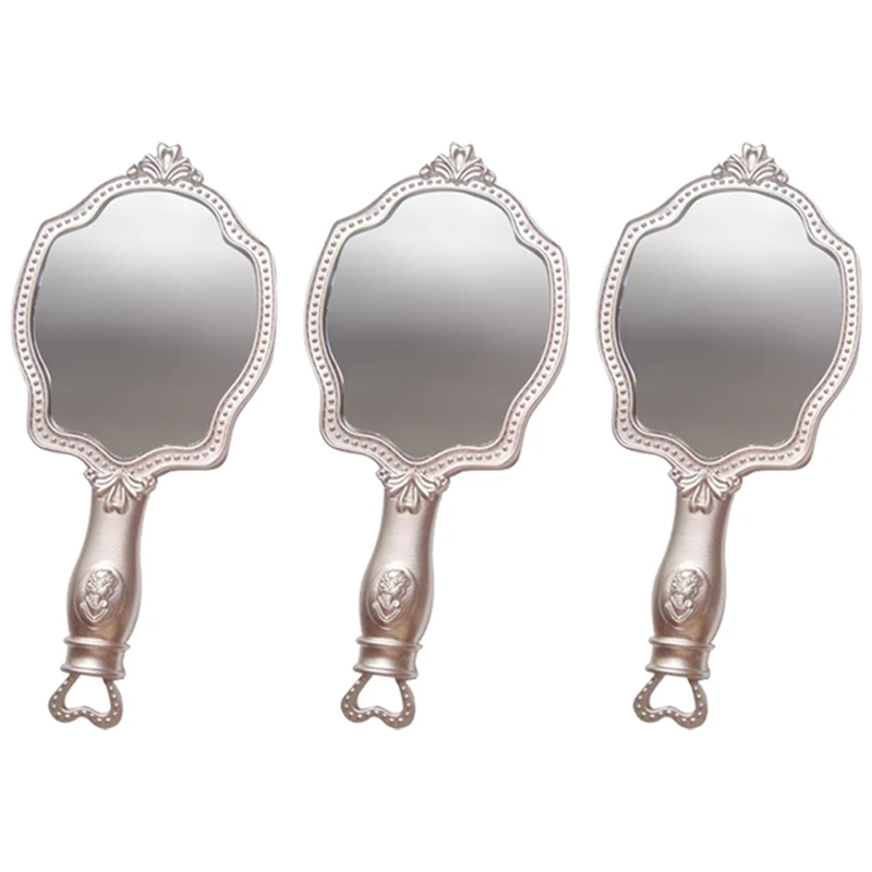 3X Girls Cosmetic Vintage Vanity Mirror Princess Mini Make-Up Hand Held Mirror Makeup Hand Mirror Unique Gift For Girl
3X Girls Cosmetic Vintage Vanity Mirror Princess Mini Make-Up Hand Held Mirror Makeup Hand Mirror Unique Gift For Girl