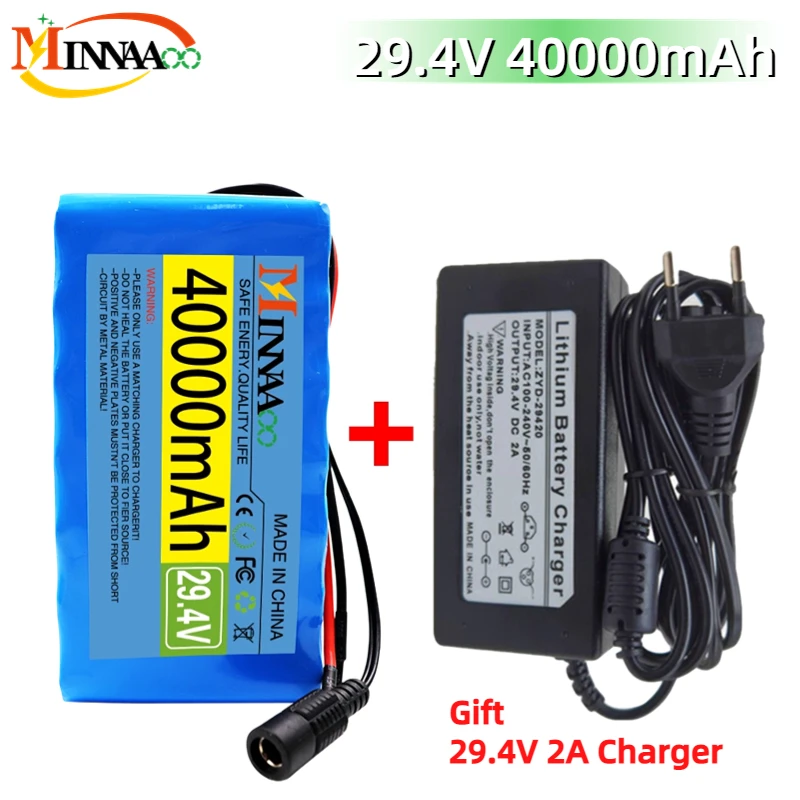24V 40Ah 7S3P 18650 Li-ion Battery Pack 29.4V 40000mAh Electric Bicycle Moped /Electric/Lithium Ion Battery Pack+ 2A Charger
24V 40Ah 7S3P 18650 Li-ion Battery Pack 29.4V 40000mAh Electric Bicycle Moped /Electric/Lithium Ion Battery Pack+ 2A Charger
