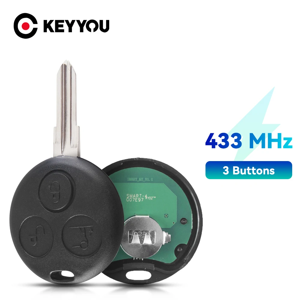 KEYYOU 10X For Benz 3 Buttons Remote Car Key For Mercedes Benz Key Smart Fortwo 450 Forfour Roadster Chiave 433MHz Key Fob Blade
KEYYOU 10X For Benz 3 Buttons Remote Car Key For Mercedes Benz Key Smart Fortwo 450 Forfour Roadster Chiave 433MHz Key Fob Blade