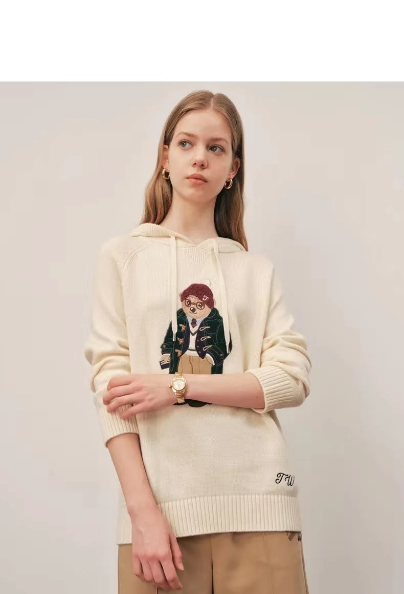 Winter Bear Knitted Cardigans , Gothic Clothes , White Color Hooded Sweater , Jumper, Traf, Ropa De Mujer, Y2k , Aesthetic,
Winter Bear Knitted Cardigans , Gothic Clothes , White Color Hooded Sweater , Jumper, Traf, Ropa De Mujer, Y2k , Aesthetic,