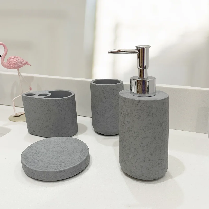 

Набор аксессуаров для бетонной ванны для столешницы под раковину серый камень/цементно-Серый бетон [в наличии в США]