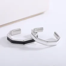 Time Gear Series Couple Ring S925 Sterling Silver Pair for Men and Women, Minimalist Design, Engraved Finger Ring Bracelet