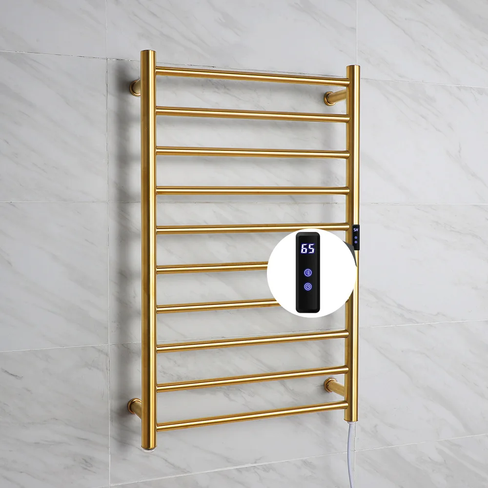 Electric Towel Rack Rose Gold Drying Bath Towel Rail with Timer 88W 220V 110V Constant temperature Bathroom Accessories
Electric Towel Rack Rose Gold Drying Bath Towel Rail with Timer 88W 220V 110V Constant temperature Bathroom Accessories