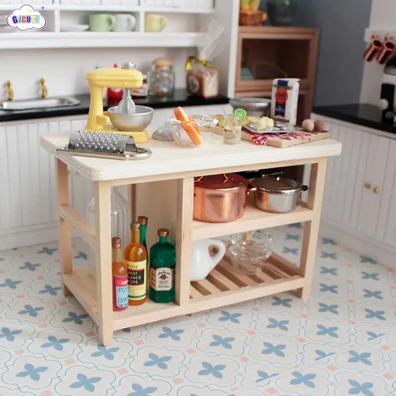 1Set 1:12 Dollhouse Miniature Wooden Multi-layer Cooking Storage Table With Hook Up Furniture Model Kitchen Scene Decor Toy
1Set 1:12 Dollhouse Miniature Wooden Multi-layer Cooking Storage Table With Hook Up Furniture Model Kitchen Scene Decor Toy