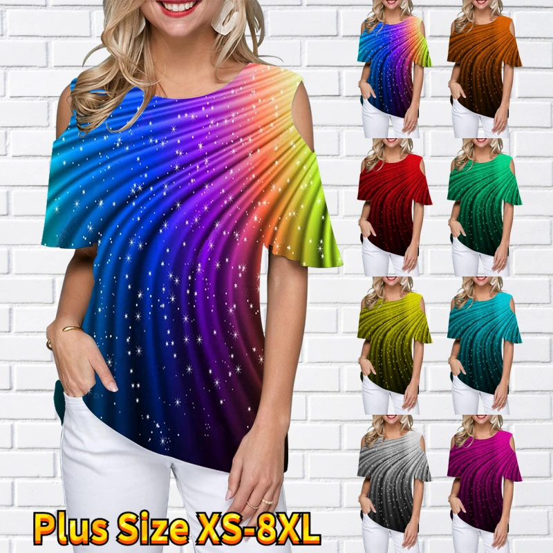 2023 Off-the-shoulder Pullover Summer Female Sexy Short Sleeve Abstract Print Top Fashion Clothes Retro T-shirt Casual Tee Shirt
2023 Off-the-shoulder Pullover Summer Female Sexy Short Sleeve Abstract Print Top Fashion Clothes Retro T-shirt Casual Tee Shirt