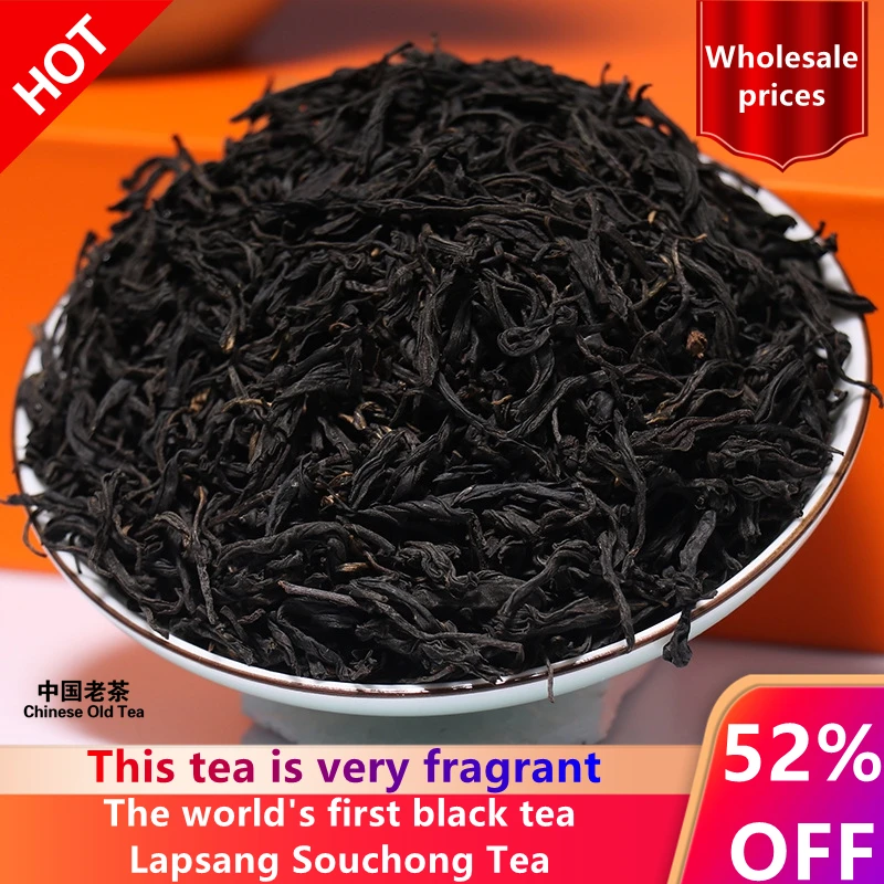 

2022 Without Smoke Taste Zheng Shan Xiao Zhong Tea High quality Souchong Black Chinese Tea Wuyi Lapsang Souchong Tea no tea pot