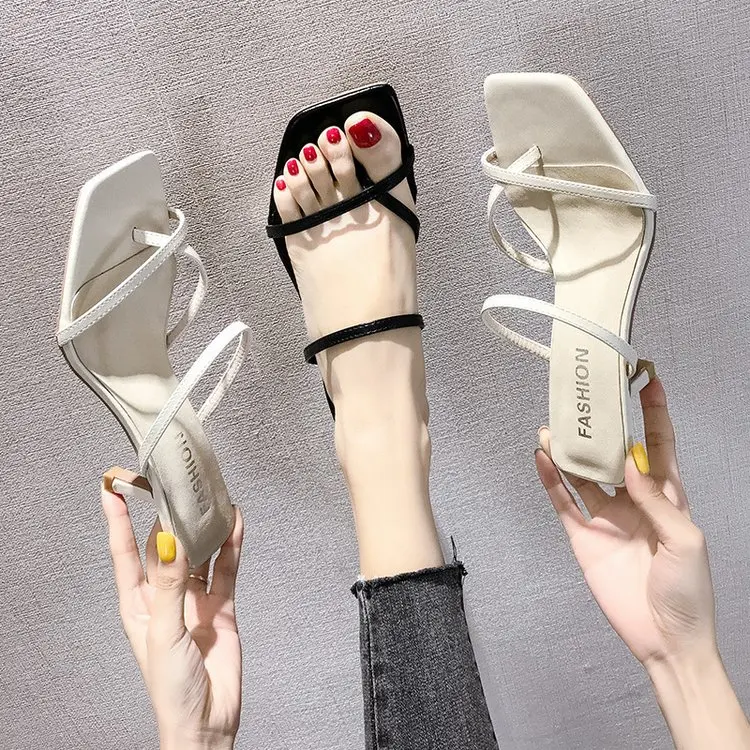 Cross-Tied High-Heeled Shoes Lady Woman's Slippers Slides Fashion 2022 Luxury Thin Summer Soft Rubber Narrow Band PU Bonded
Cross-Tied High-Heeled Shoes Lady Woman's Slippers Slides Fashion 2022 Luxury Thin Summer Soft Rubber Narrow Band PU Bonded