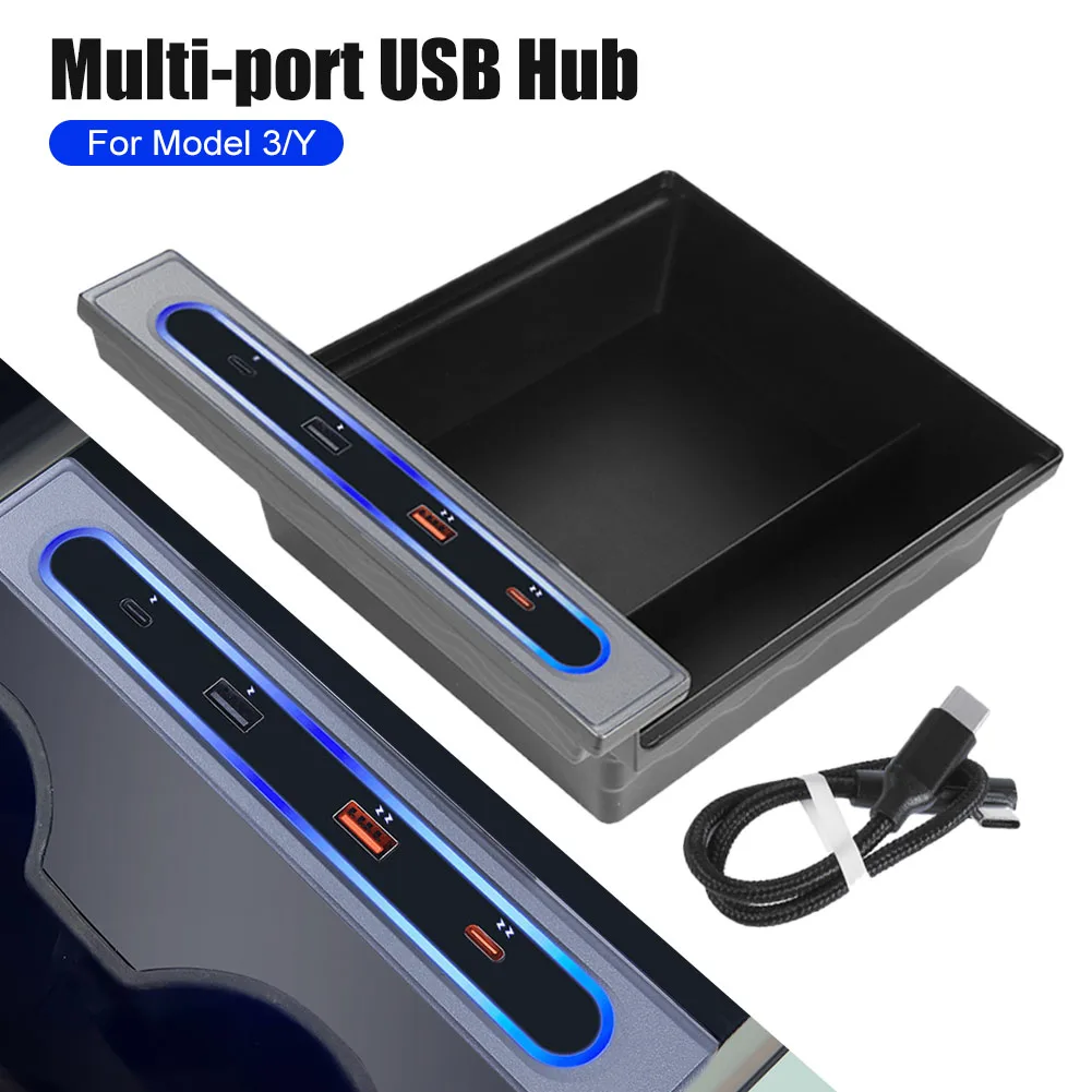USB Hub Charger Center Console Organizer Tray for 2021-2023 Tesla Model 3/Y Interior Accessories Armrest Hidden Storage Box
USB Hub Charger Center Console Organizer Tray for 2021-2023 Tesla Model 3/Y Interior Accessories Armrest Hidden Storage Box