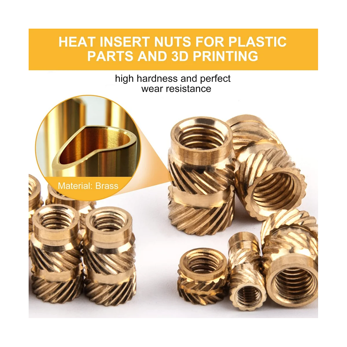 340PCS M2 M2.5 M3 M 4 M 5 M6 Metric Knurled Nuts Assortment Set Threaded Insert Nuts Brass Heat Set for 3D Printing
340PCS M2 M2.5 M3 M 4 M 5 M6 Metric Knurled Nuts Assortment Set Threaded Insert Nuts Brass Heat Set for 3D Printing