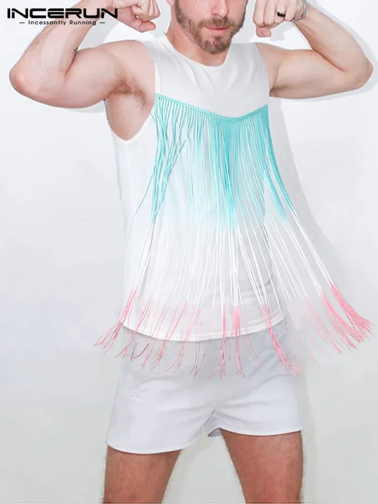 Мужские майки с бахромой и круглым вырезом, без рукавов, женская модель 2022, уличная одежда для фитнеса, повседневная мужская одежда
Мужские майки с бахромой и круглым вырезом, без рукавов, женская модель 2022, уличная одежда для фитнеса, повседневная мужская одежда