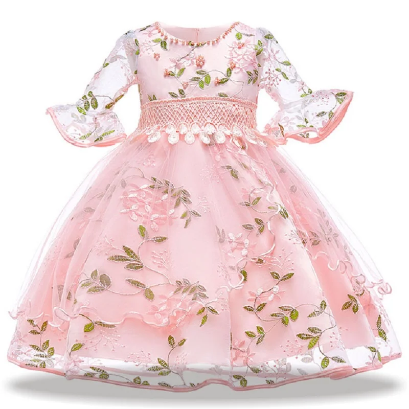 Child Formal Christmas Costume Pink Gray Vestido Elegant Girl Flower Embroidery Dress Kids Half Sleeve Birthday Party Clothes
Child Formal Christmas Costume Pink Gray Vestido Elegant Girl Flower Embroidery Dress Kids Half Sleeve Birthday Party Clothes