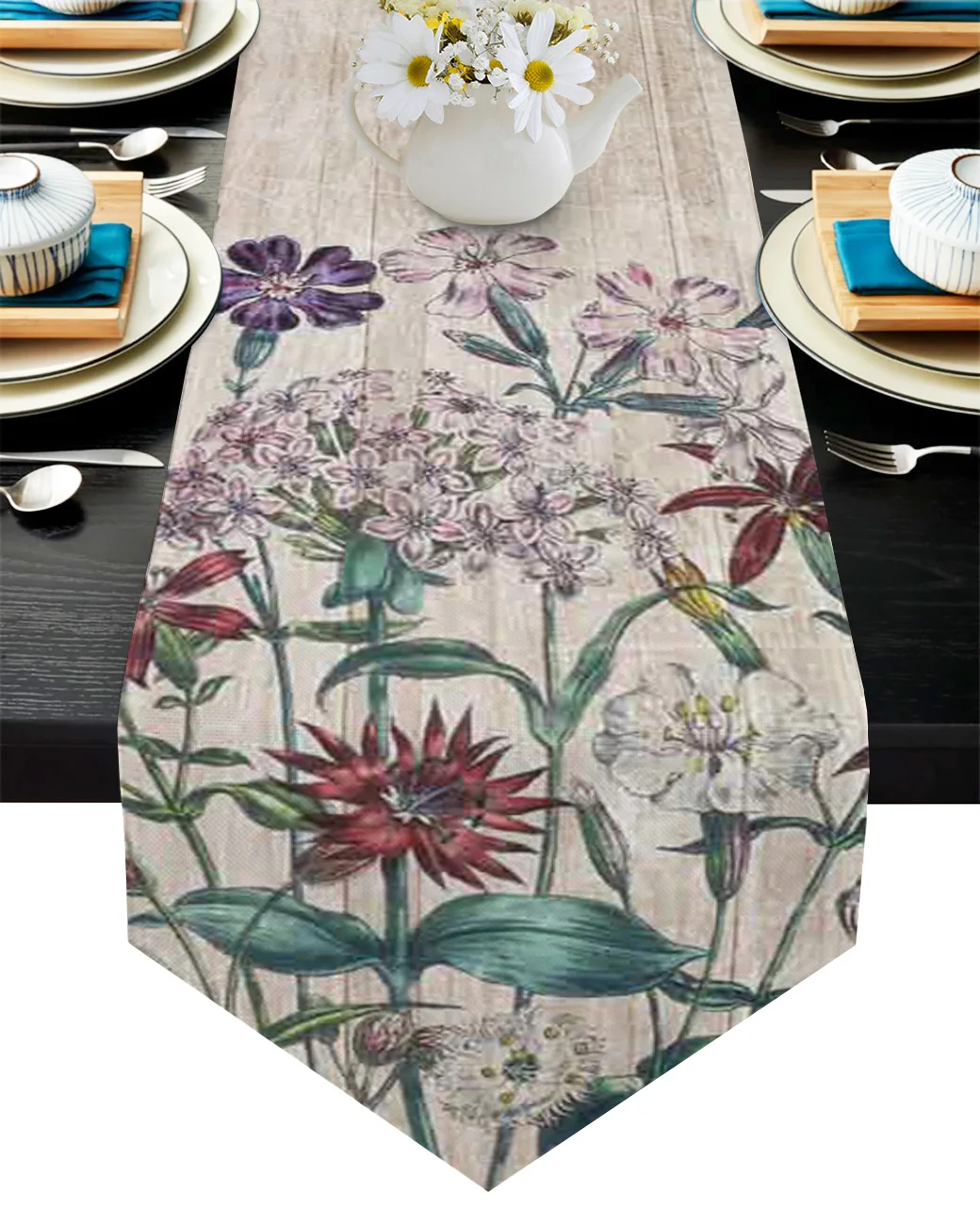 Retro Flower Wood Grain Coffee Table Decor Tablecloth Wedding Decoration Dinning Table Decoration Table Runner
Retro Flower Wood Grain Coffee Table Decor Tablecloth Wedding Decoration Dinning Table Decoration Table Runner