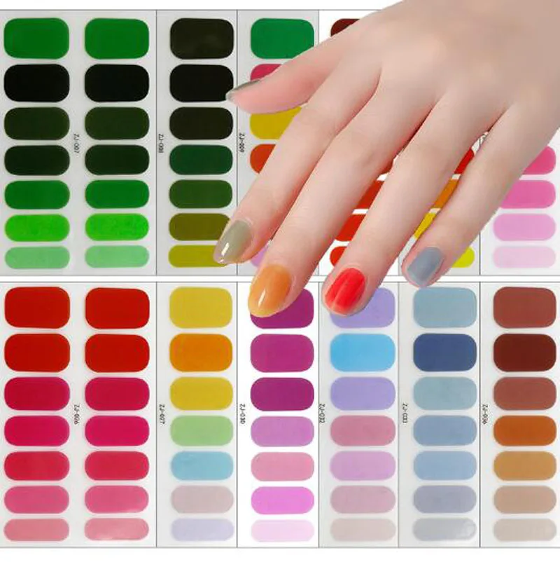 Наклейки для дизайна ногтей карамельных цветов, водонепроницаемые наклейки с полным покрытием, самоклеящиеся прозрачные наклейки для ногтей, Типсы «сделай сам» для салона красоты 
Наклейки для дизайна ногтей карамельных цветов, водонепроницаемые наклейки с полным покрытием, самоклеящиеся прозрачные наклейки для ногтей, Типсы «сделай сам» для салона красоты