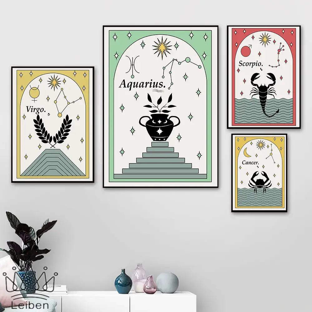 Zodiac Astronomy Wall Art Poster Nursery Decor Cartoon Pisces Libra Aquarius Aries Canvas Painting Nordic Modern Home Decoration
Zodiac Astronomy Wall Art Poster Nursery Decor Cartoon Pisces Libra Aquarius Aries Canvas Painting Nordic Modern Home Decoration