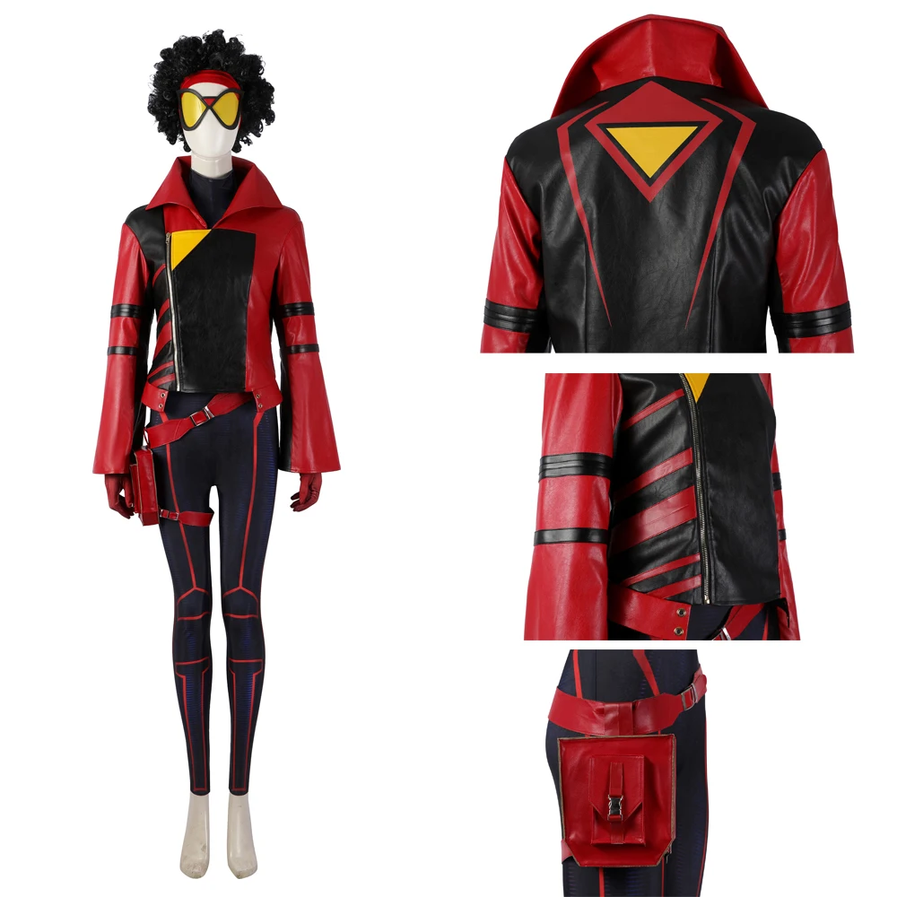 Spider Verse Jessica Drew Cosplay Costume Halloween Carnival Party Black Female Zentai Quality Jumpsuit Wig Accessories Jacket
Spider Verse Jessica Drew Cosplay Costume Halloween Carnival Party Black Female Zentai Quality Jumpsuit Wig Accessories Jacket