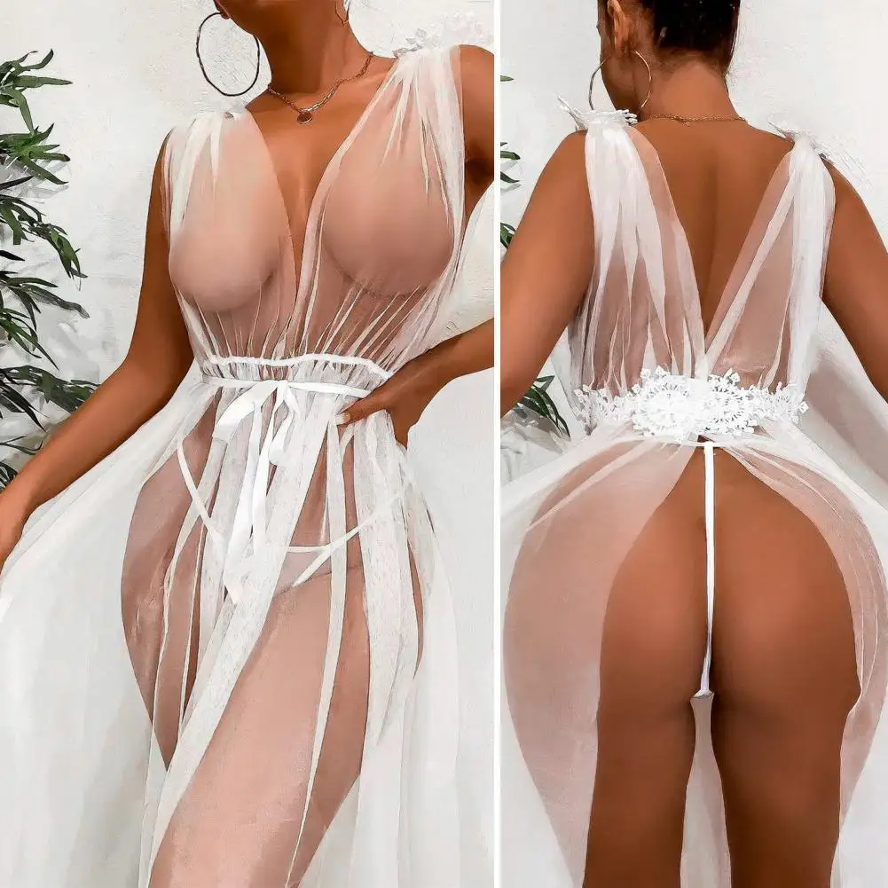 2Pcs/Set Lace Nightgown Set Sexy Breathable Thin Cup for Honeymoon Pajamas Dress Thong Sleepwear Briefs Set
2Pcs/Set Lace Nightgown Set Sexy Breathable Thin Cup for Honeymoon Pajamas Dress Thong Sleepwear Briefs Set