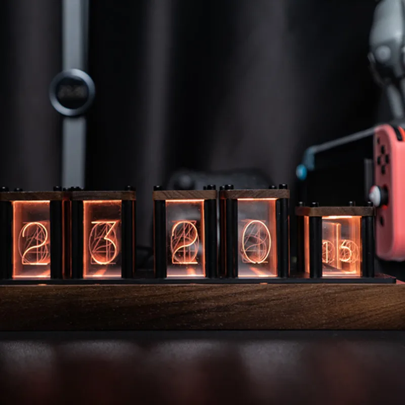 RGB Quasi-light Nixie Tube Digital Clock Nordic Style Electronic Desktop Ornaments
RGB Quasi-light Nixie Tube Digital Clock Nordic Style Electronic Desktop Ornaments