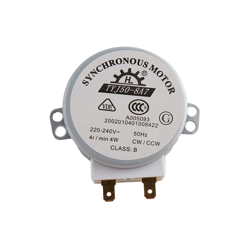 AC 220-240V 4W 6RPM 48mm Dia Micro Synchronous Motor for Warm Air Blower 50/60Hz CW/CCW TYJ50-8A7 Microwave Oven Tray Motor
AC 220-240V 4W 6RPM 48mm Dia Micro Synchronous Motor for Warm Air Blower 50/60Hz CW/CCW TYJ50-8A7 Microwave Oven Tray Motor