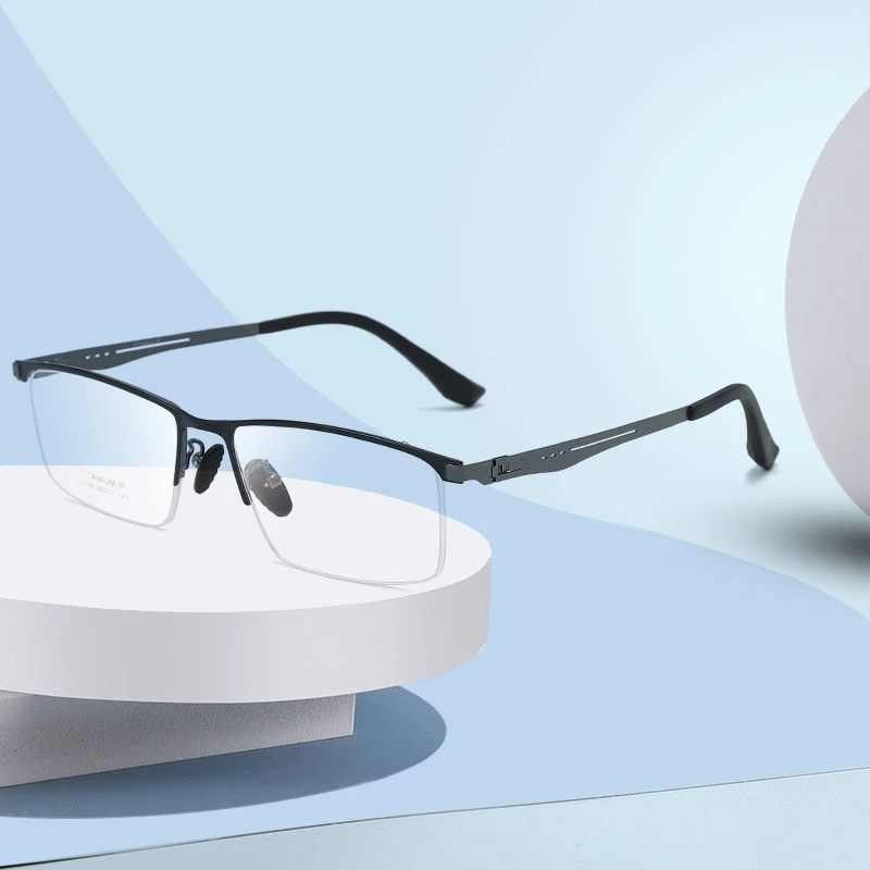 Half Rimless Optical Glasses Frame with Recipe Blue Light Blocking Eyeglasses Men Prescription Eyewear Titanium Alloy 6106
Half Rimless Optical Glasses Frame with Recipe Blue Light Blocking Eyeglasses Men Prescription Eyewear Titanium Alloy 6106