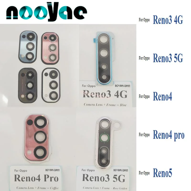 

Стеклянный объектив для задней камеры + чехол для телефона для Oppo Reno 3 4 5 Reno3 4G оправа объектива камеры Reno4 Reno4 pro Reno5