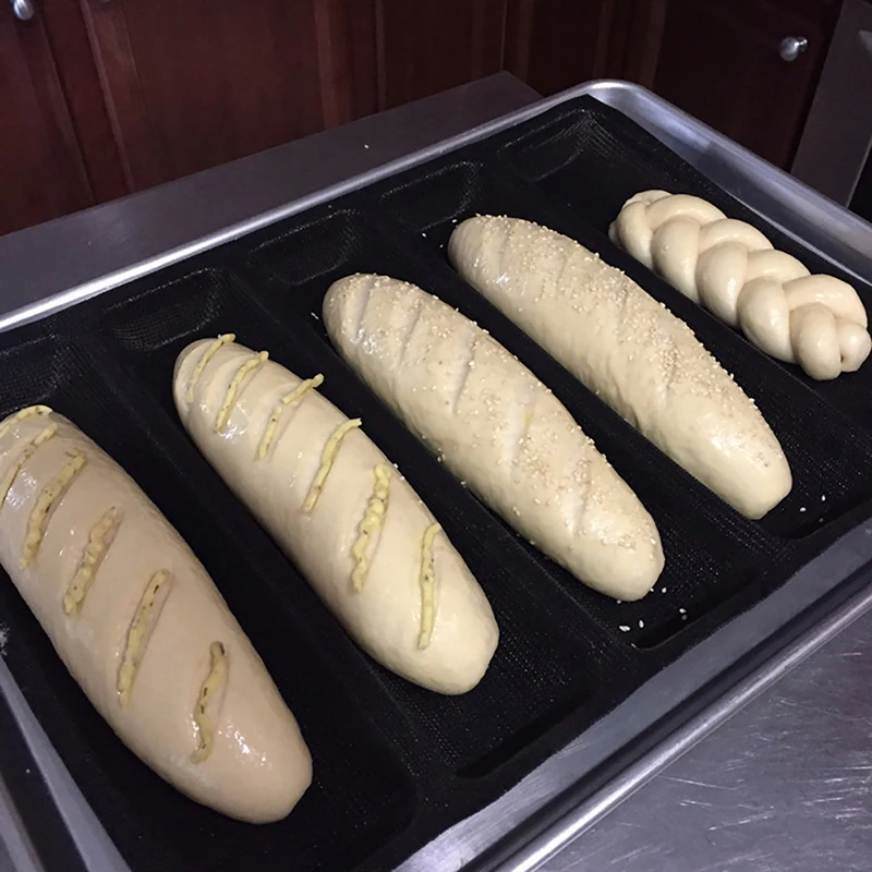 Black Silicone Bread Mold Form 5 Dent Bread Mold Baking Tool Food Grade Silicone Form Foldable Muffin Toast Cake Baguette Mould
Black Silicone Bread Mold Form 5 Dent Bread Mold Baking Tool Food Grade Silicone Form Foldable Muffin Toast Cake Baguette Mould