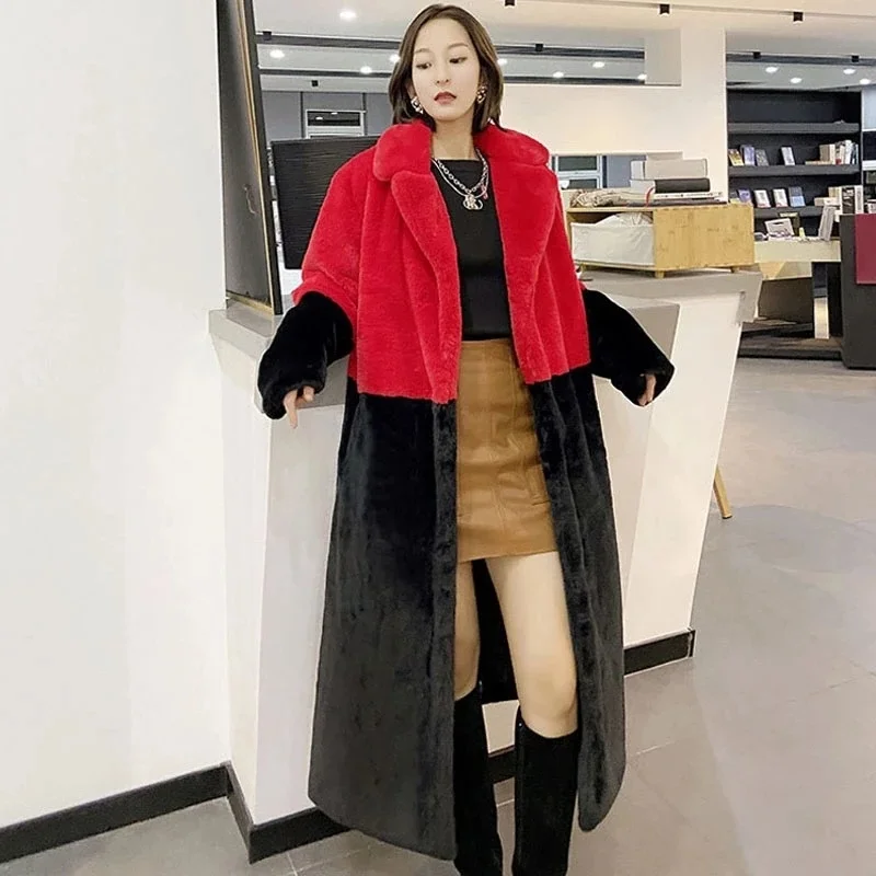 Long Winter Jacket Coat Thick Warm Oversized Outerwear Overcoat Women Faux Rabbit Fur Coats 
Long Winter Jacket Coat Thick Warm Oversized Outerwear Overcoat Women Faux Rabbit Fur Coats