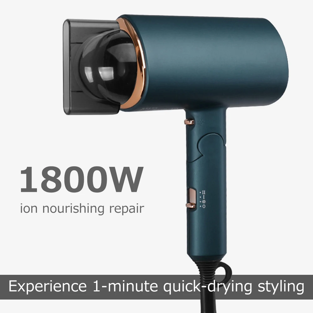 

Professional Hair Dryers Folding Portable 1800W High Power Blower Hair Dryer 3 Variable Speed Blow Dryer for Home Travel