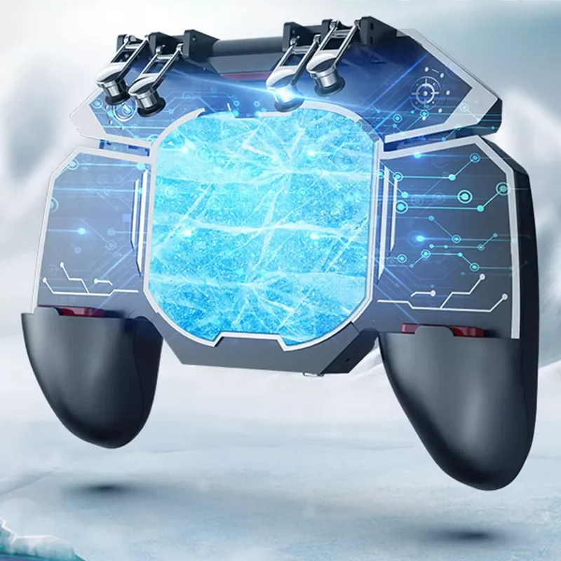 Cooling Fan PUBG Controller Semiconductor Cooler Six Finger Game Trigger Shooter Joystick Gamepad For Android Phone
Cooling Fan PUBG Controller Semiconductor Cooler Six Finger Game Trigger Shooter Joystick Gamepad For Android Phone
