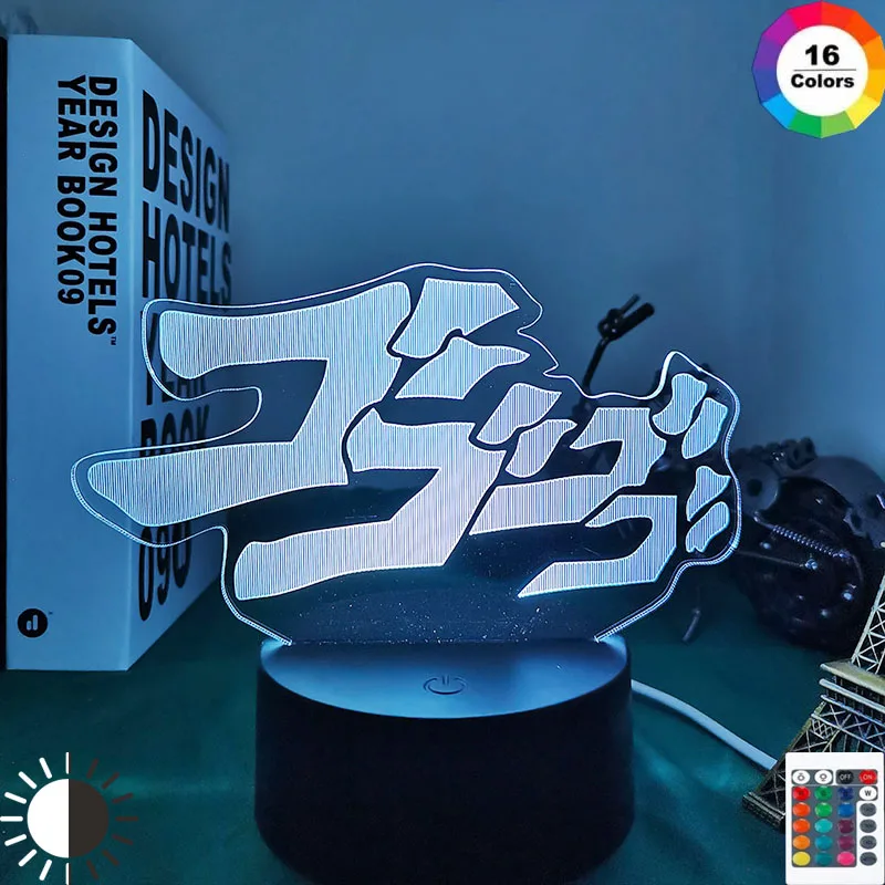 Anime JoJo's Bizarre Adventure Letter Design Led Night Light Touch Sensor Colorful Nightlight for Home Decor Table 3d Lamp Gift
Anime JoJo's Bizarre Adventure Letter Design Led Night Light Touch Sensor Colorful Nightlight for Home Decor Table 3d Lamp Gift