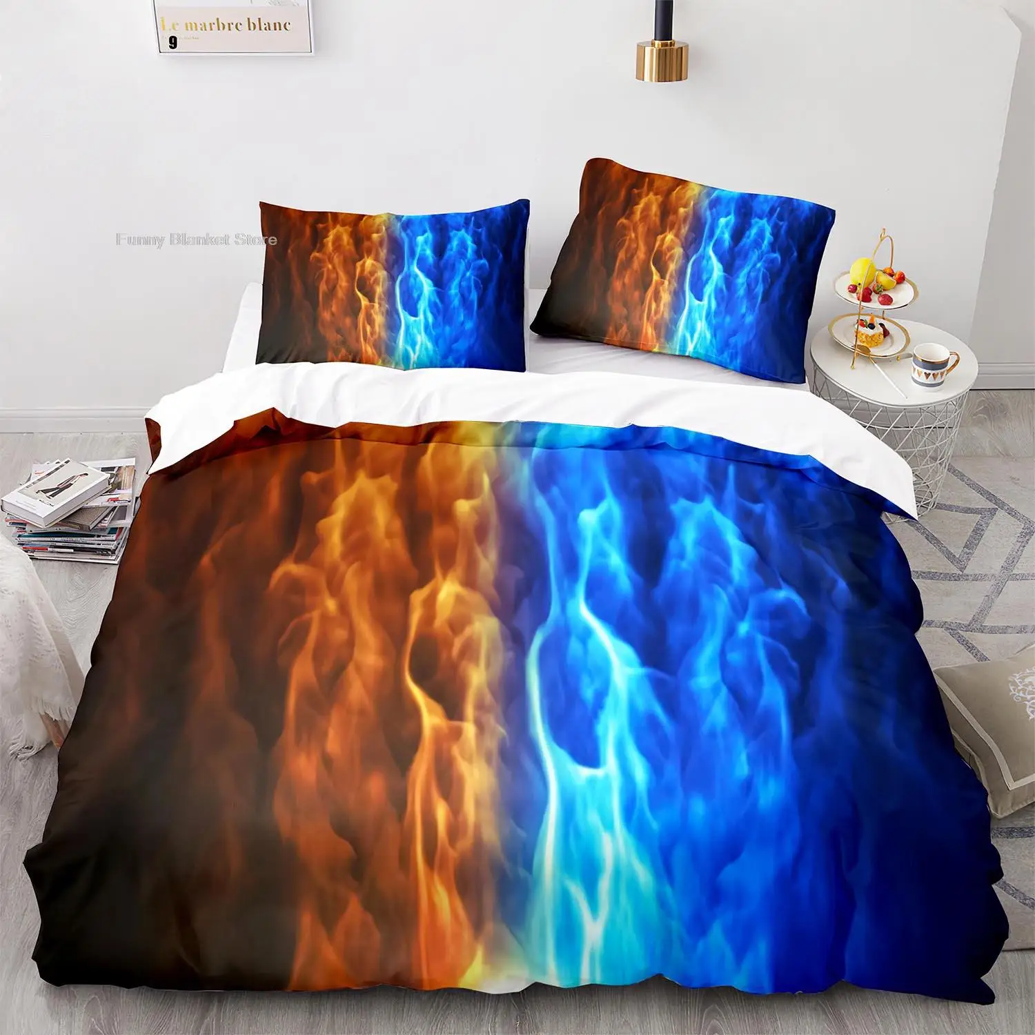 

Colorful Flame Bedding Set Single Twin Full Queen King Size Ice And Fire Blaze Bed Set Children Kid Bedroom постельное бельё 030