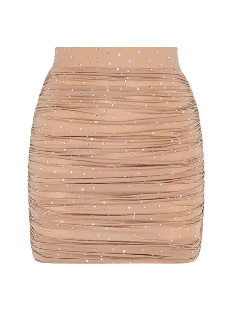 HIGH STREET Newest Fashion 2023 Designer Skirt Women's Shimmer Strass Stone Diamonds Draped Stretch Skinny Mini Skirt
HIGH STREET Newest Fashion 2023 Designer Skirt Women's Shimmer Strass Stone Diamonds Draped Stretch Skinny Mini Skirt