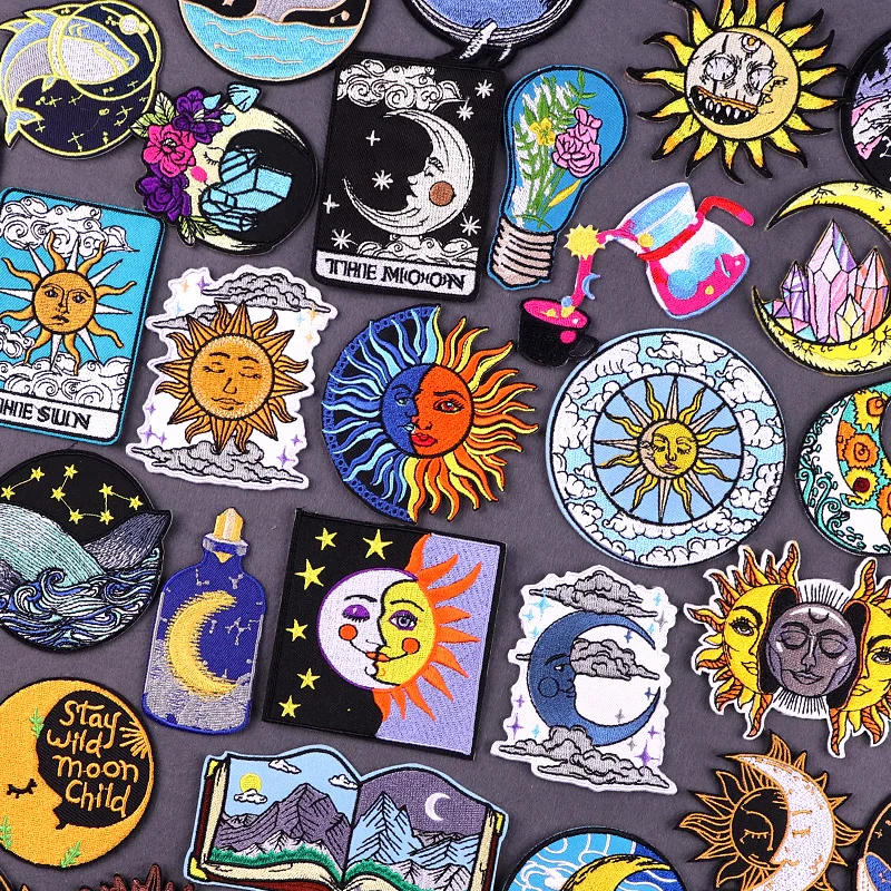 Cartoon Embroidered Patches For Clothing Thermoadhesive Patches Sun And Moon Badge DIY Star Iron On Patches On Clothes Sewing On
Cartoon Embroidered Patches For Clothing Thermoadhesive Patches Sun And Moon Badge DIY Star Iron On Patches On Clothes Sewing On