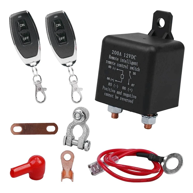 Remote Battery Disconnect Switch 12V 200A Dual Remote Control Switch Automobile Parts
Remote Battery Disconnect Switch 12V 200A Dual Remote Control Switch Automobile Parts