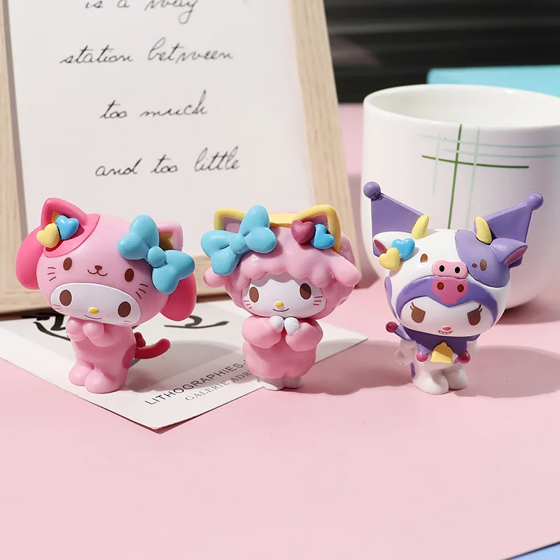 3Pcs/Set Cute My Melody Kuromi Anime Figures Pink Bows Collection Doll Japanese PVC Materials DIY Accessories Gifts Figure Suit
3Pcs/Set Cute My Melody Kuromi Anime Figures Pink Bows Collection Doll Japanese PVC Materials DIY Accessories Gifts Figure Suit