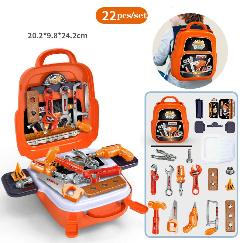 Simulation Repair Kids Tools Toy Suitcase Backpack Kit Electric Drill Fruit House Play Educational Baby Toys Boys Girls Gift
Simulation Repair Kids Tools Toy Suitcase Backpack Kit Electric Drill Fruit House Play Educational Baby Toys Boys Girls Gift