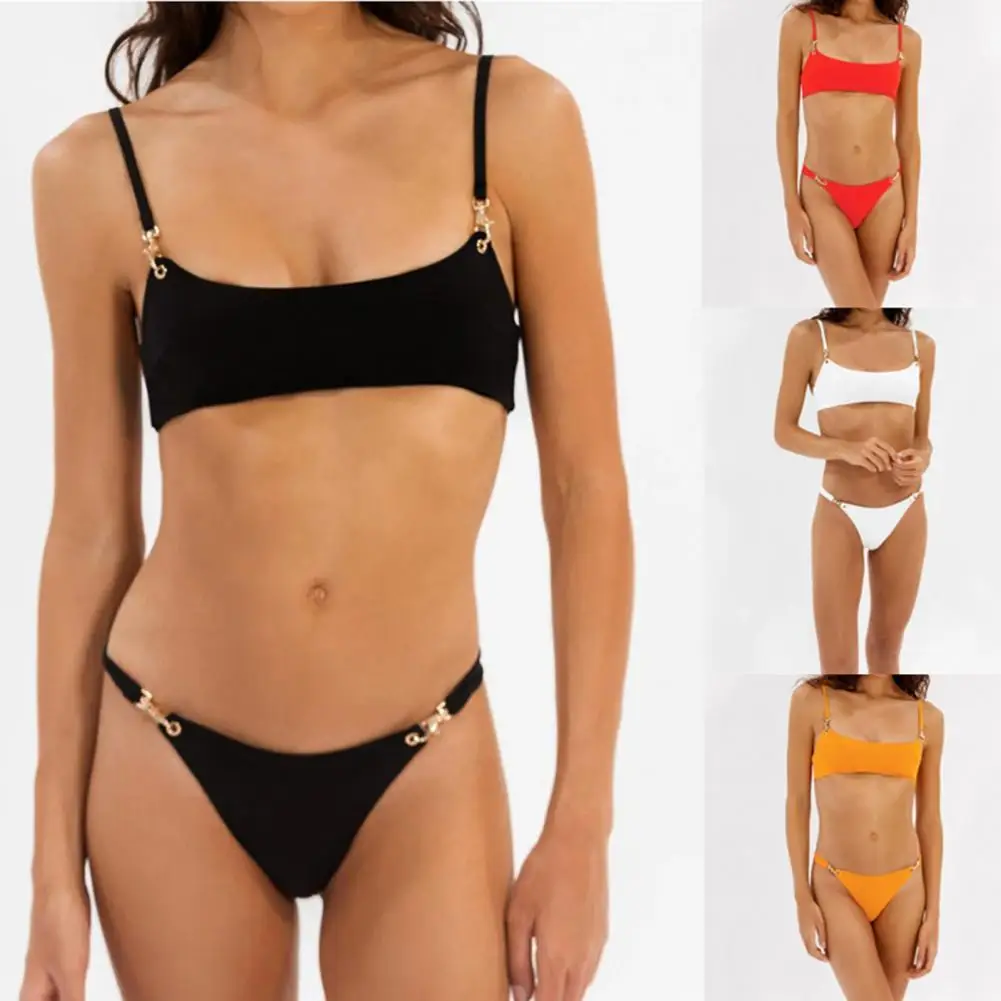 2Pcs/Set Split Bikini Padded Breathable 4 Colors Adjustable Pure Color Swimwear Set for Water Activity
2Pcs/Set Split Bikini Padded Breathable 4 Colors Adjustable Pure Color Swimwear Set for Water Activity