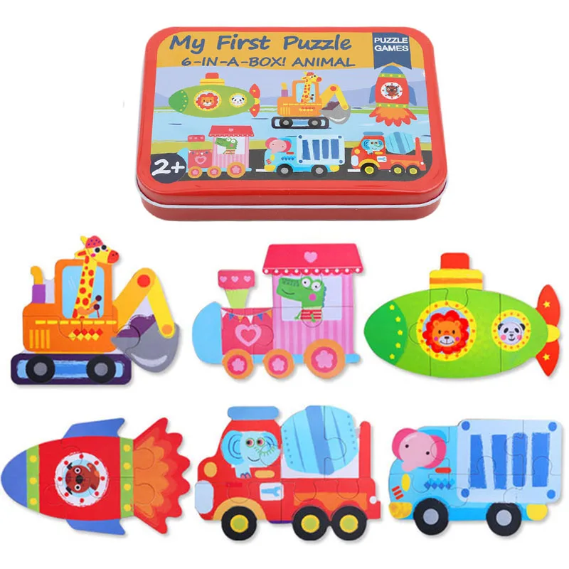 Baby toys 6 in 1 iron box cartoon animals Wooden puzzle for children Montessori early educational toys gifts for kids CX899067
Baby toys 6 in 1 iron box cartoon animals Wooden puzzle for children Montessori early educational toys gifts for kids CX899067