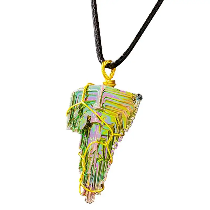 Natural Bismuth Crystal Pendant Natural Green Crystals Pendant Reiki Healing Bismuth Crystals Necklaces Wire Wrapped Gemstone
Natural Bismuth Crystal Pendant Natural Green Crystals Pendant Reiki Healing Bismuth Crystals Necklaces Wire Wrapped Gemstone
