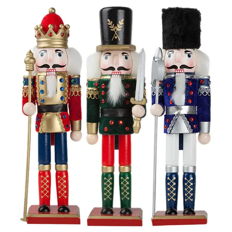 30CM Nutcracker Puppet Soldier Creative Doll Wooden Pendant Handcraft Vintage Gift Ornament Christmas New Year Home Decoration
30CM Nutcracker Puppet Soldier Creative Doll Wooden Pendant Handcraft Vintage Gift Ornament Christmas New Year Home Decoration