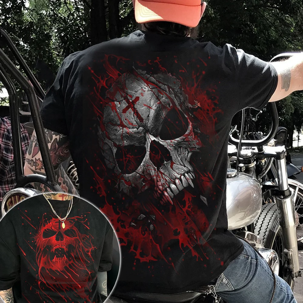 Summer Horror Skull Men's T-shirts 3d Print O-neck Short Sleeve Skeleton Street Hip-hop Shirt Oversized Tops & Tees Men Clothing
Summer Horror Skull Men's T-shirts 3d Print O-neck Short Sleeve Skeleton Street Hip-hop Shirt Oversized Tops & Tees Men Clothing