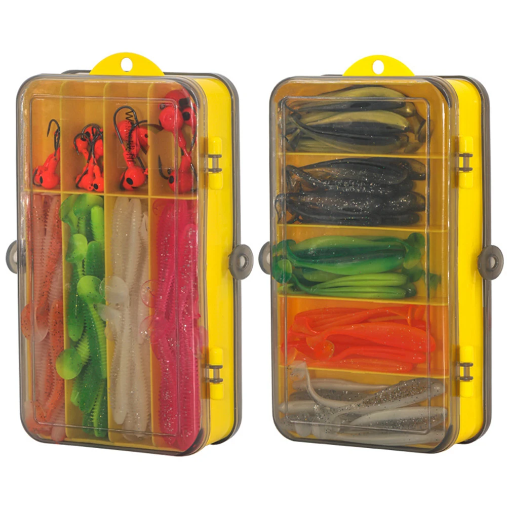 131 Pieces Of Lure Bait Set T Tail Soft Fish Accessories Combined Fishing Rig Sea Fish Baits Hooks Rig Suit Carp Fishing Pesca
131 Pieces Of Lure Bait Set T Tail Soft Fish Accessories Combined Fishing Rig Sea Fish Baits Hooks Rig Suit Carp Fishing Pesca