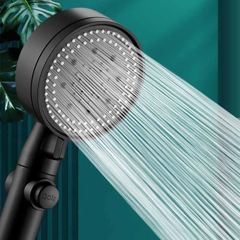 Shower Head Water Saving Black 5 Mode Adjustable High Pressure Shower One-key Stop Water Massage Eco Shower Bathroom Accessories
Shower Head Water Saving Black 5 Mode Adjustable High Pressure Shower One-key Stop Water Massage Eco Shower Bathroom Accessories