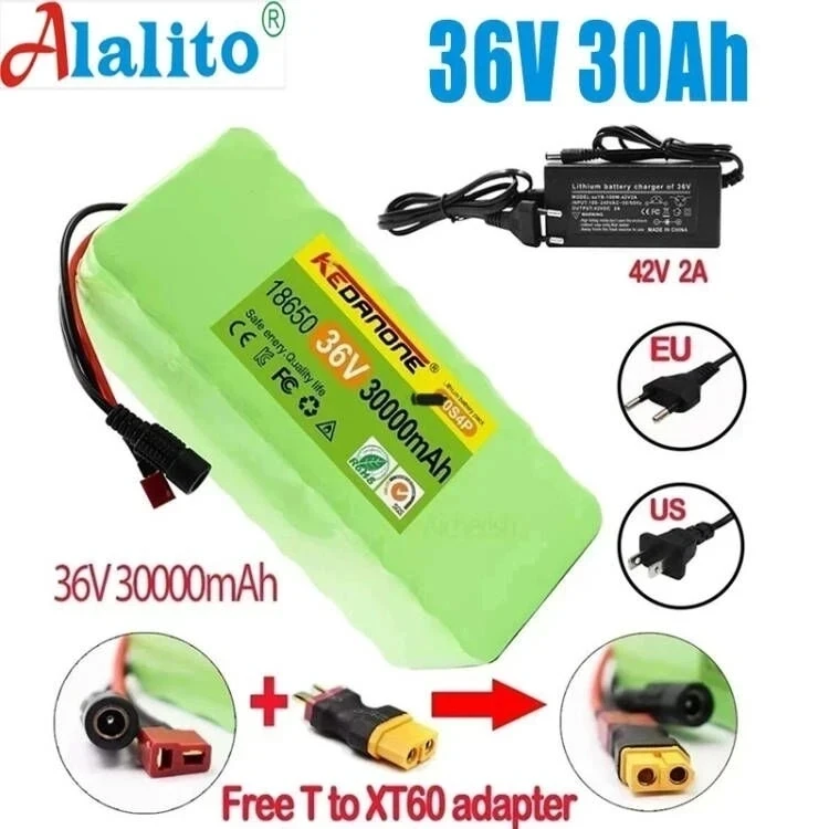 Original 36v 30Ah 10S4P High Capacity 42V 18650 Lithium Battery Pack 30000mAh Electric Bicycle Scooter with BMS XT60 Plug 15 Bes
Original 36v 30Ah 10S4P High Capacity 42V 18650 Lithium Battery Pack 30000mAh Electric Bicycle Scooter with BMS XT60 Plug 15 Bes