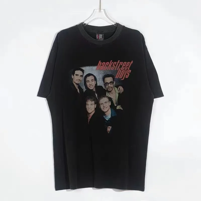 Backstreet Boys High Street Style T Shirt Retro Wash Distressed Short Sleeve Top Casual Men Women Oversized Popular T-shirts
Backstreet Boys High Street Style T Shirt Retro Wash Distressed Short Sleeve Top Casual Men Women Oversized Popular T-shirts