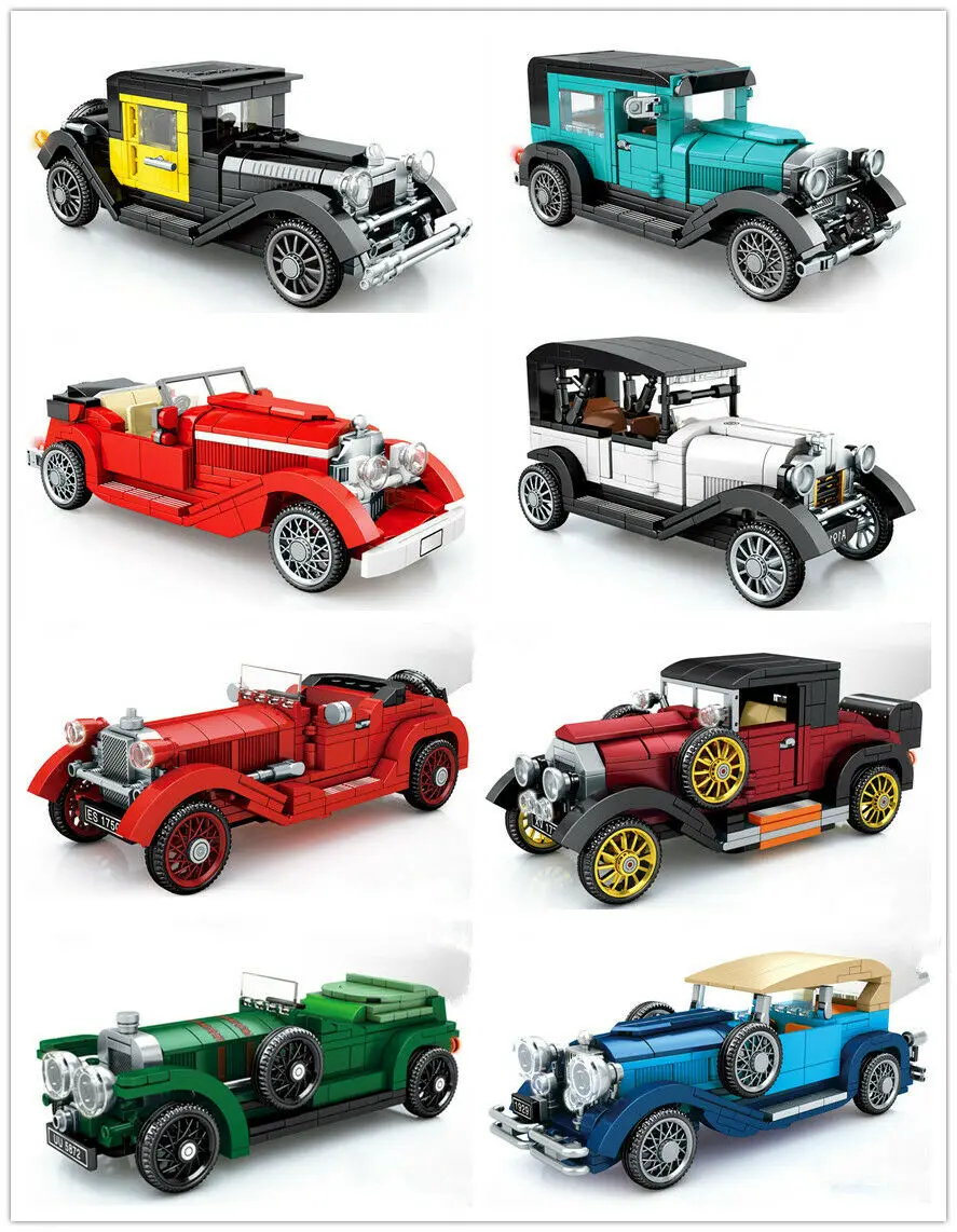 Детские строительные игрушки, подарок для мальчиков, кирпичи «сделай сам», винтажная модель автомобиля 607400, 607401, 607402, 607403, 607404, 607407 
Детские строительные игрушки, подарок для мальчиков, кирпичи «сделай сам», винтажная модель автомобиля 607400, 607401, 607402, 607403, 607404, 607407